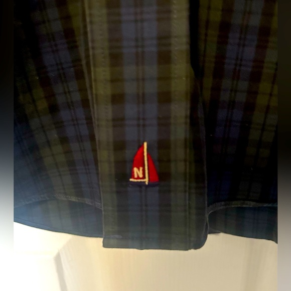 Nordstrom Men’s Dark Green Plaid Smartcare Button Down Shirt 15 1/2-32 - Picture 4 of 5